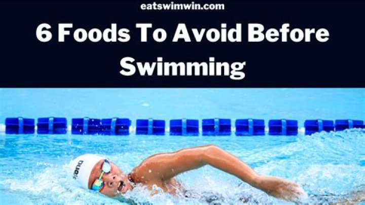 What to avoid before swimming?