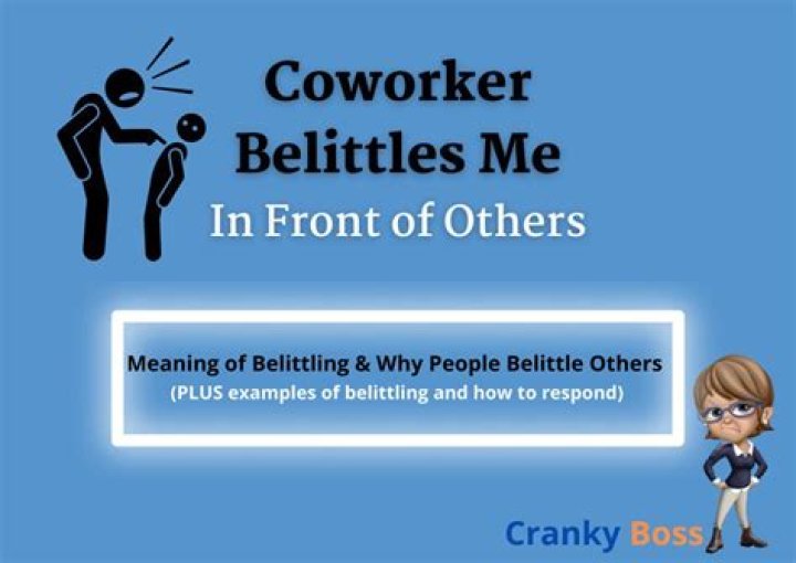What to do if your boss belittles you in front of others?