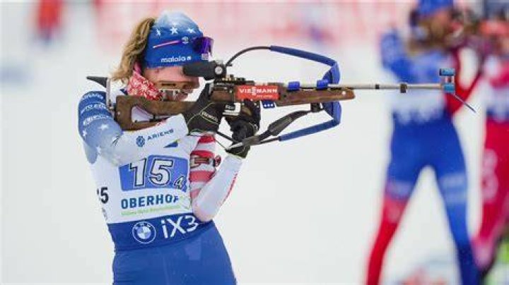What type of bullets are used in biathlon?