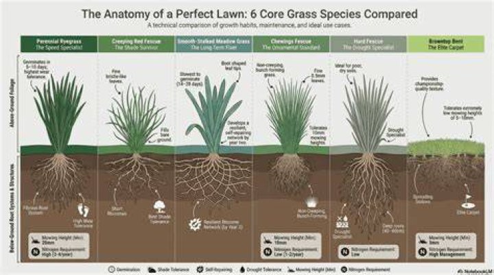 What type of grass stays green all year?
