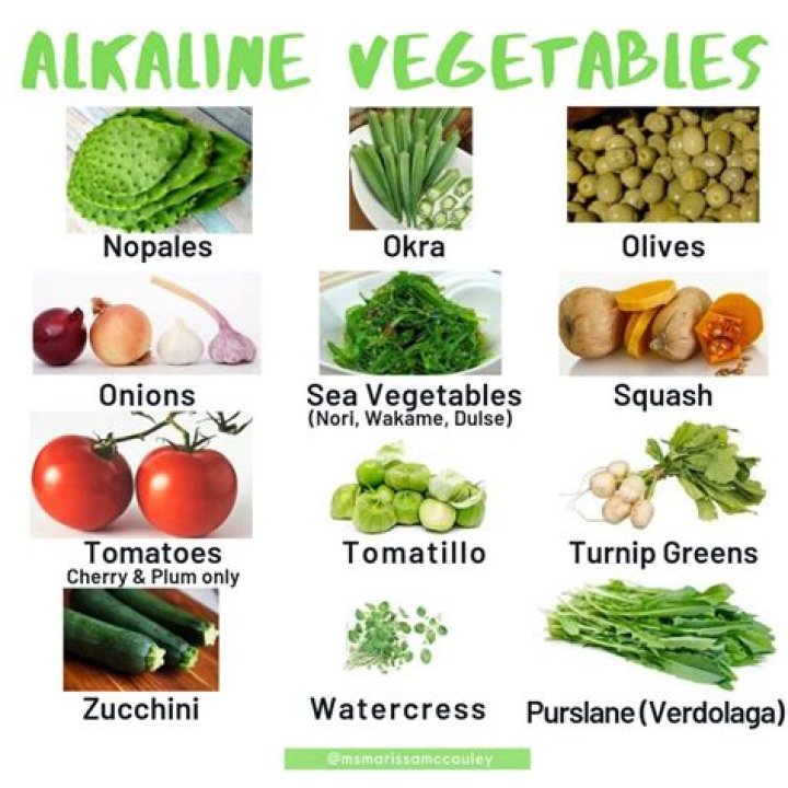 What vegetables are high in alkaline?