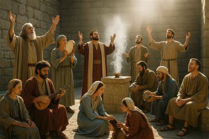 What verse in the book of Psalms tells about Worshipping the Lord using instruments?