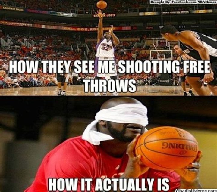 What was Shaq free throw percentage?