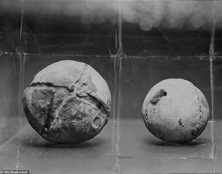 What were the first tennis balls made of?