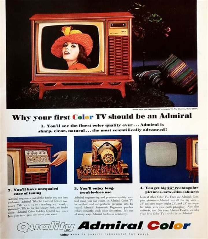 What year did color TV become mainstream?