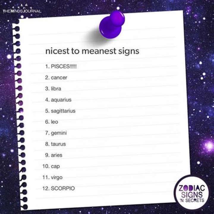 What zodiac is the nicest?