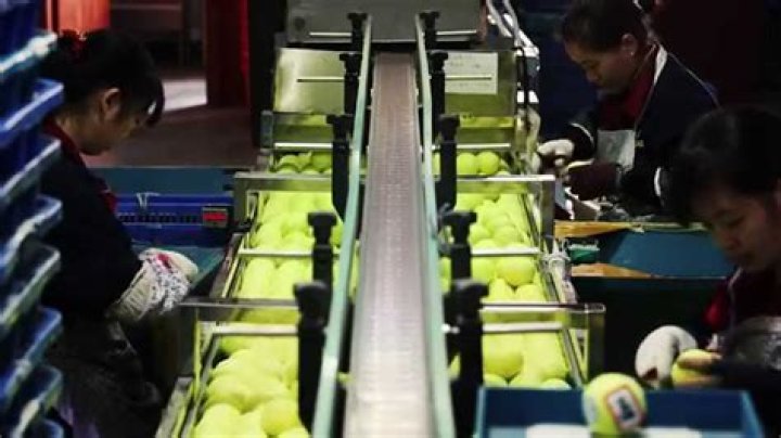 Where are tennis balls manufactured?