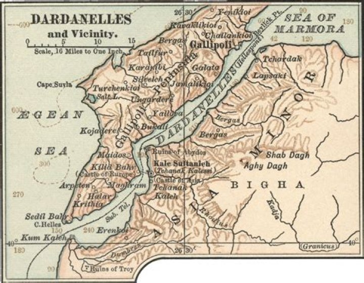 Where are the Dardanelles straits?