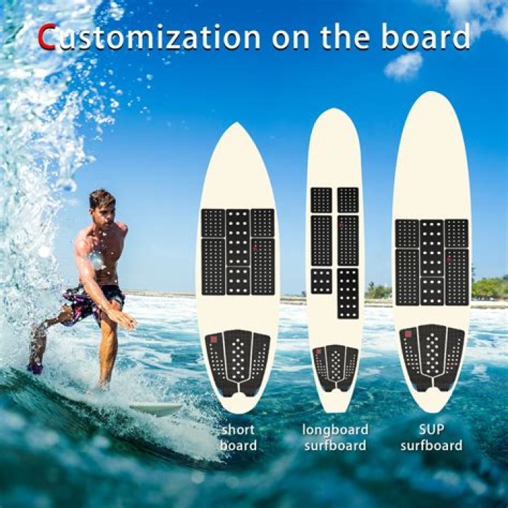 Where do you put the traction pad on a surfboard?
