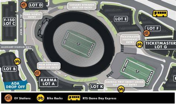 Where does Uber drop off at Allegiant Stadium?