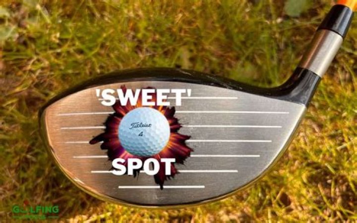 Where is the sweet spot on a golf driver?