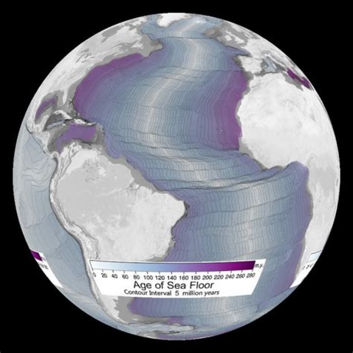 Where is the youngest seafloor found?