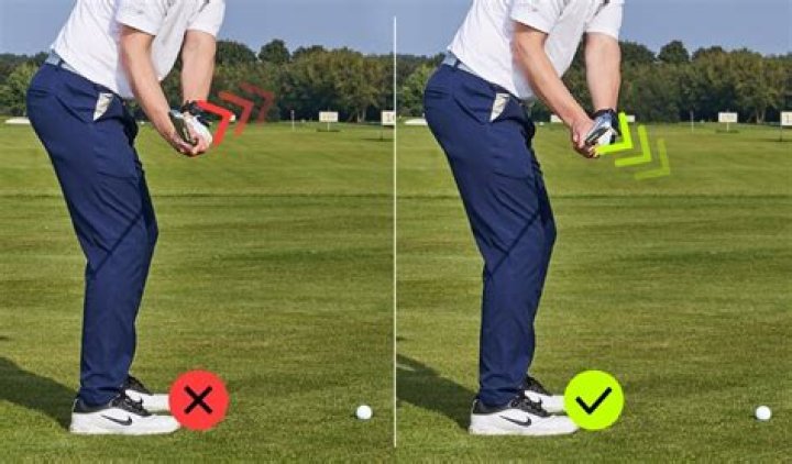 Where should your hands be in golf?