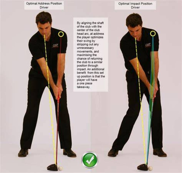 Where should your head be at address in golf?