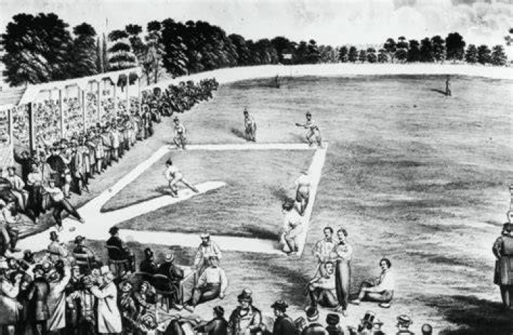 Where was the first baseball game played in New Jersey?