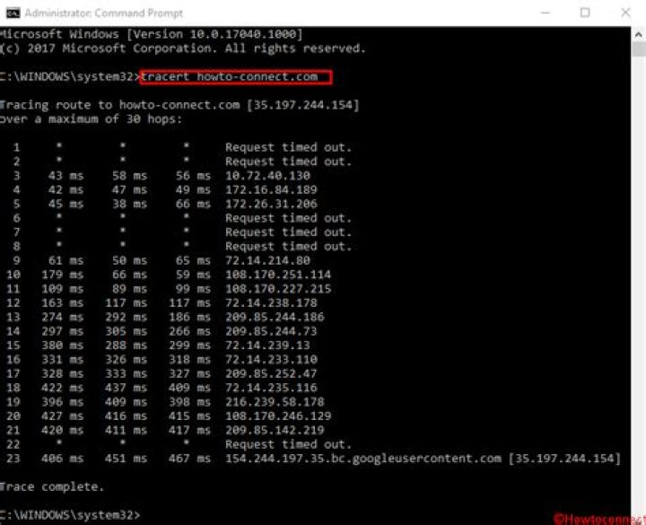 Which protocol does the Windows operating system use for tracert?