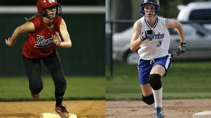 Which two bases can a base runner over run in softball?