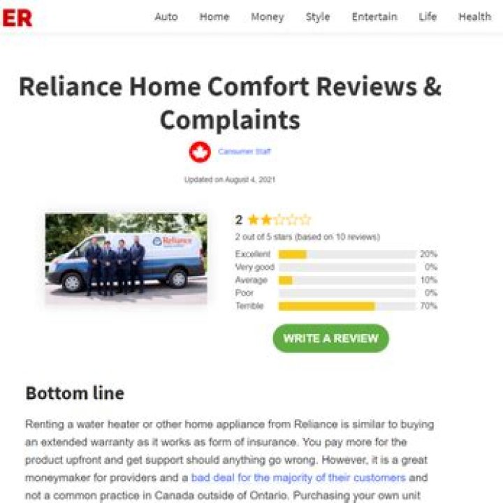 Who bought Reliance Home Comfort?