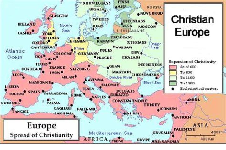 Who brought Christianity to Europe?