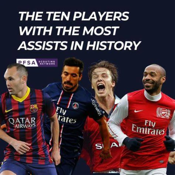 Who has second most assists in football history?