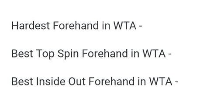 Who has the hardest forehand?