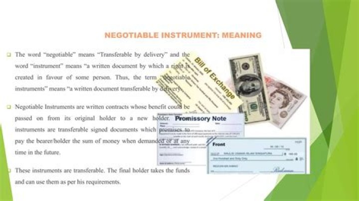 Who is a bearer in negotiable instrument?