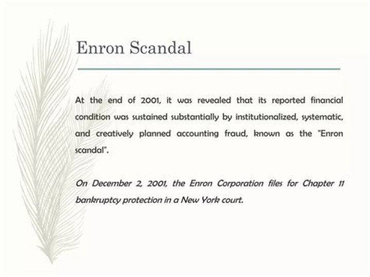 Who is the most responsible for Enron scandal?