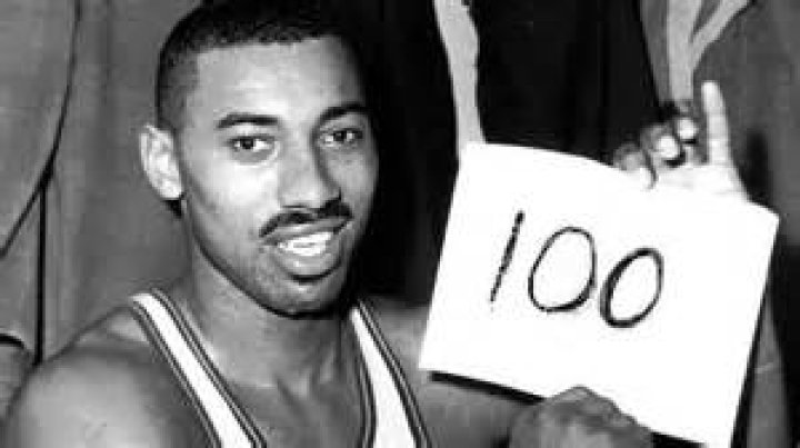 Who is the only player to score 100 points in a game?