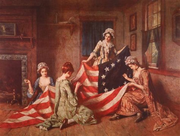 Who stitched the American flag?