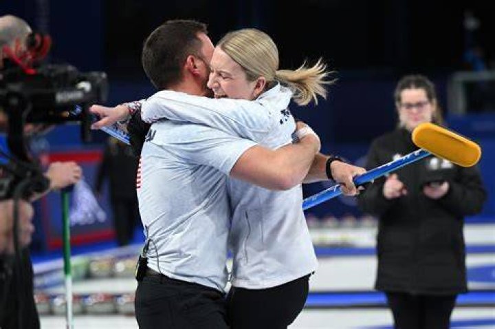 Who won in mixed doubles curling today?