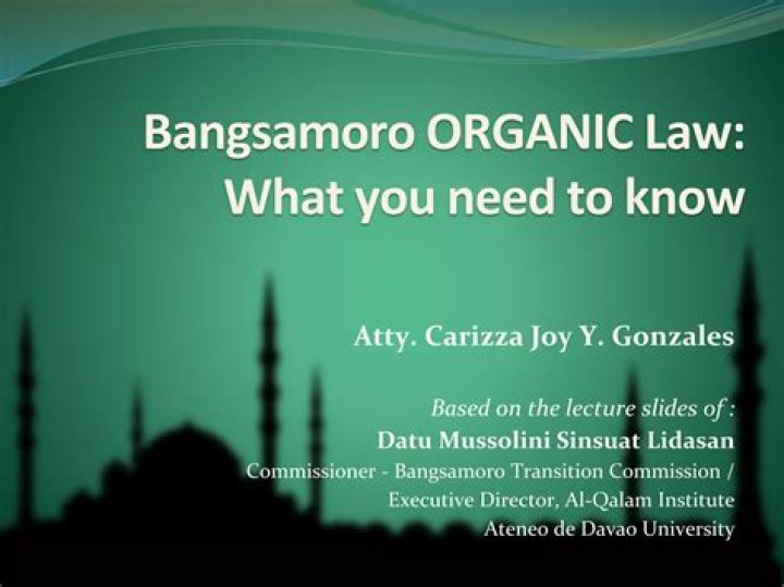 Why Bangsamoro organic law is important?