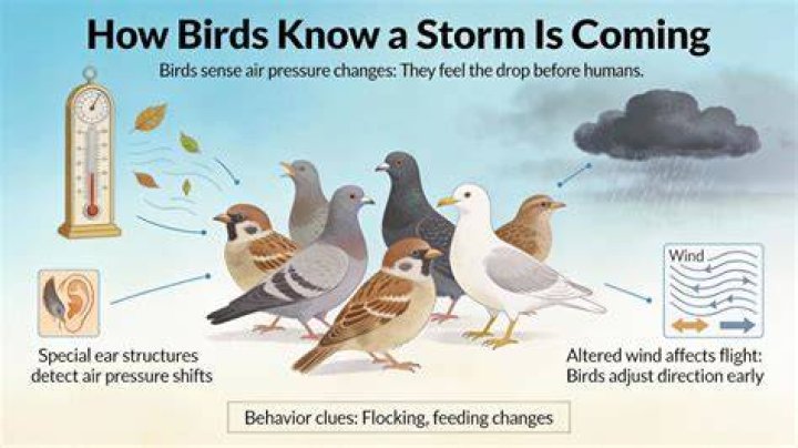 Why do birds go crazy before a storm?