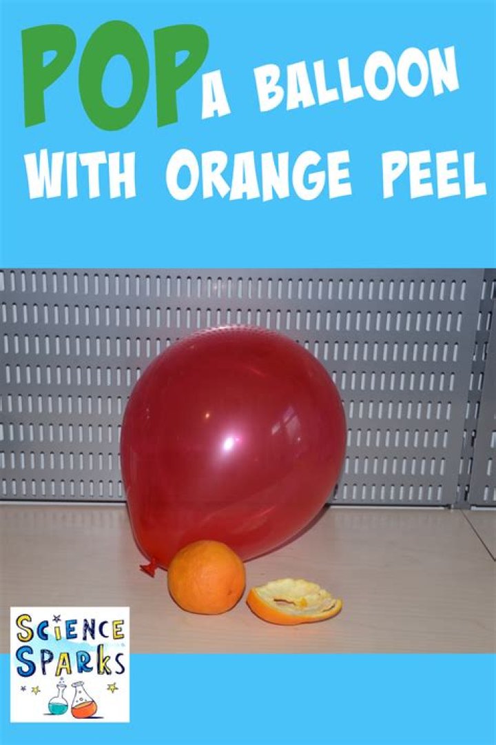Why does an orange peel burst a balloon?
