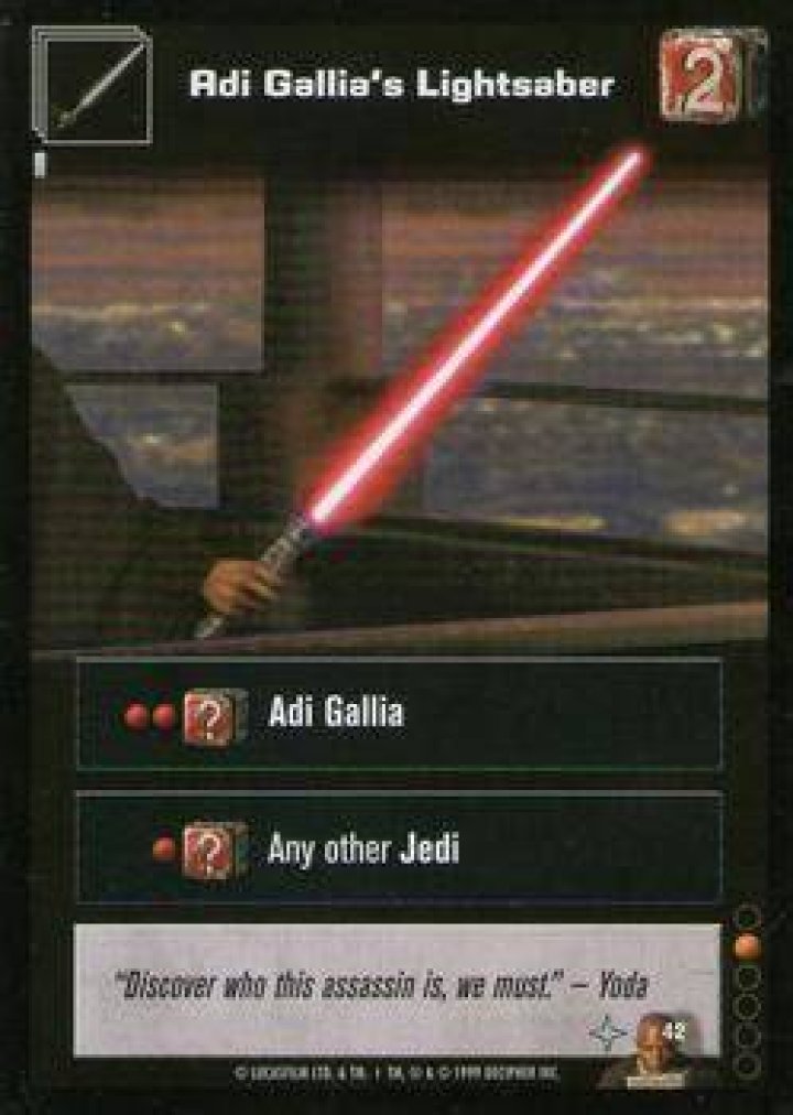 Why is Adi Gallia lightsaber red?