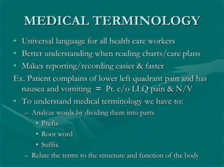Why is medical terminology important examples?