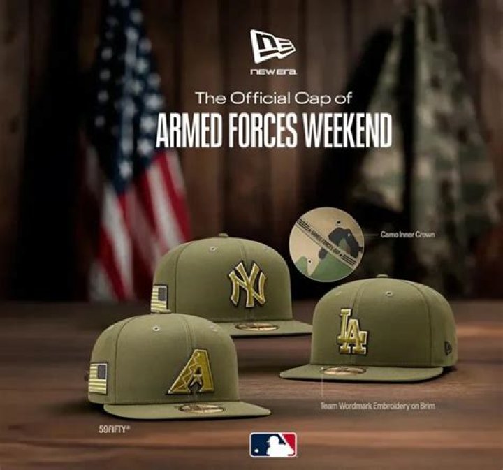 Why is MLB wearing army caps?