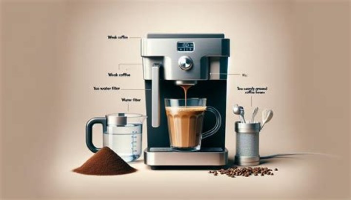 Why is my coffee machine making weak coffee?