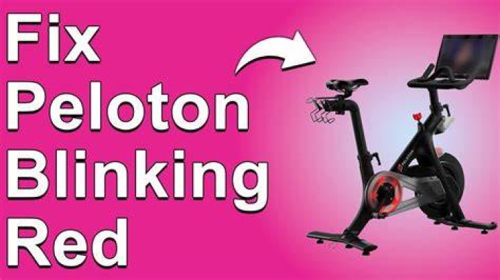 Why is my Peloton blinking red?