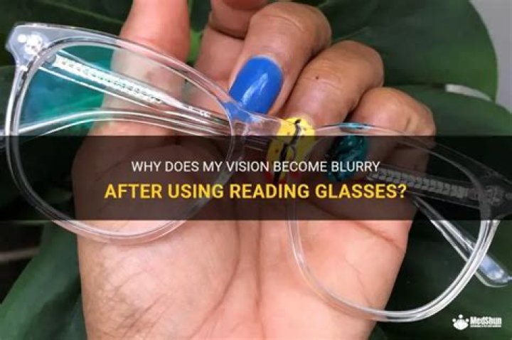 Why is my vision blurry after using reading glasses?