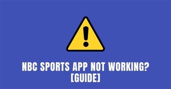 Why is NBC Sports app not working?