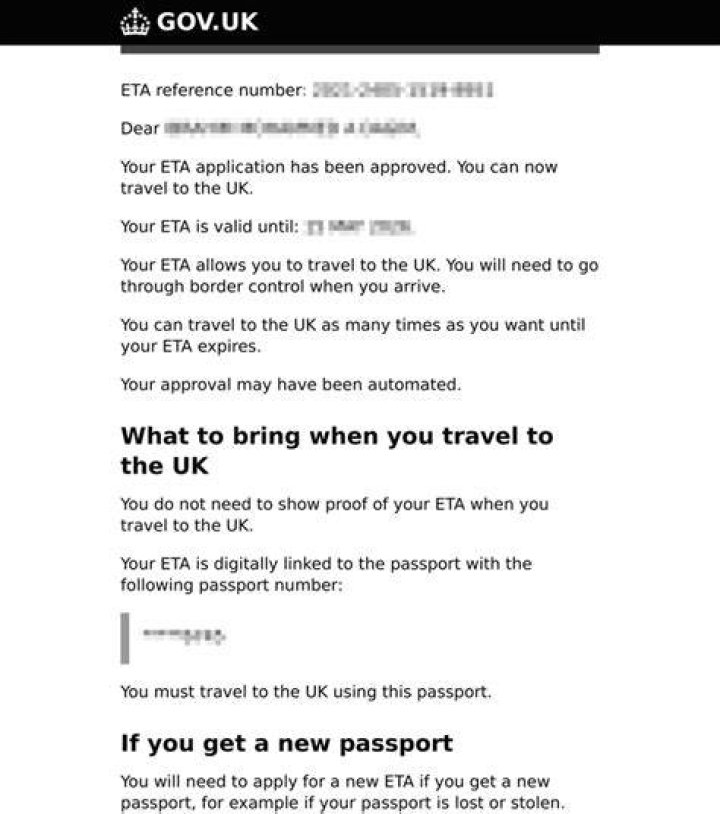 Why would an eTA be denied?